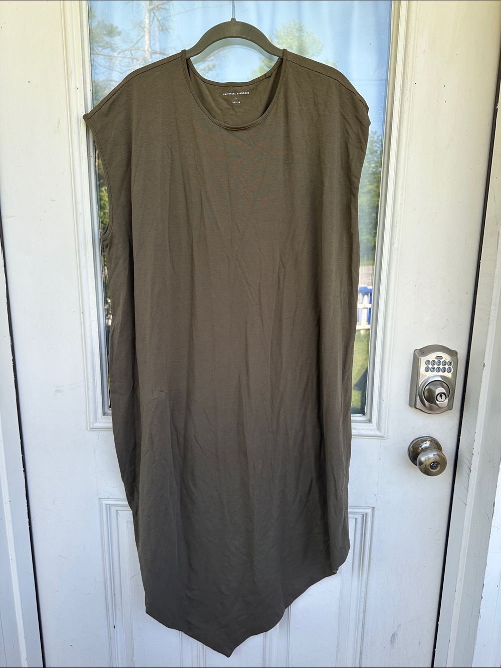 NWOT Universal Standard Geneva Asymmetrical Dress in Crocodile (US L Petite/22)